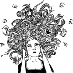 Vrouw creëert rust in haar hoofd