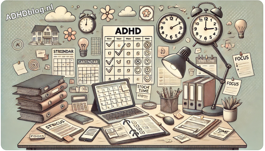 Afbeelding met uitleg over ADHD en structuur tips