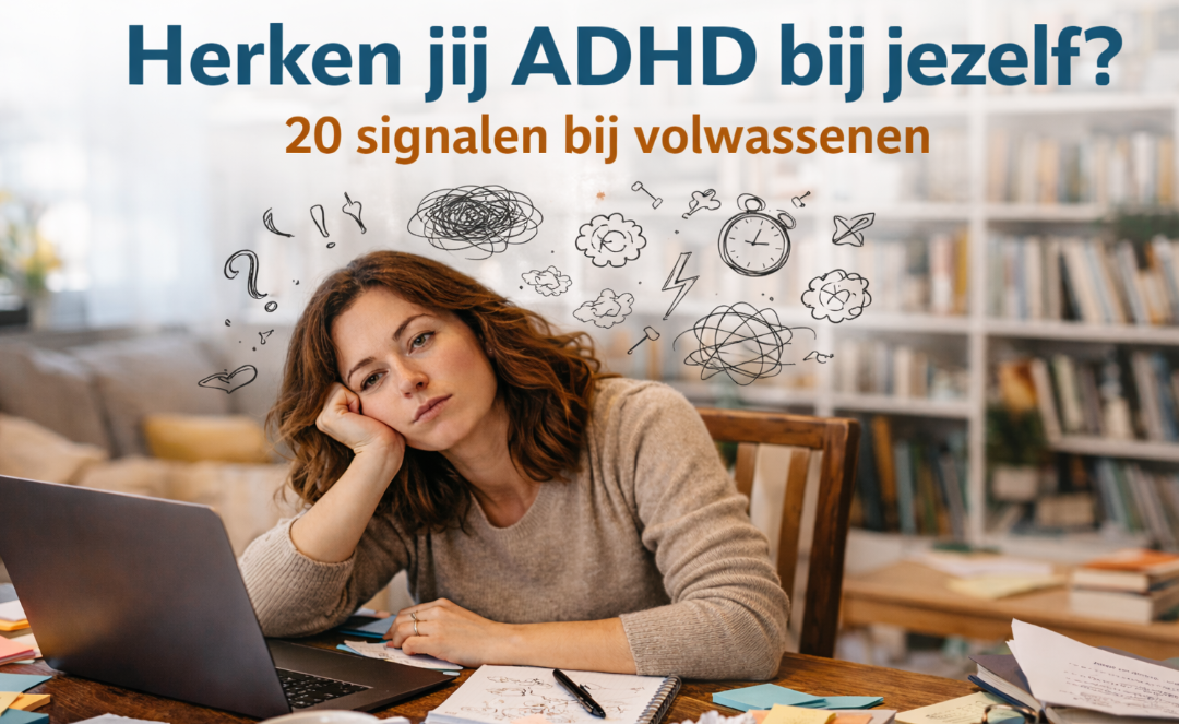 Vrouw met ADHD uitgeput
